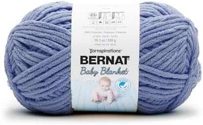 Bernat Baby Blanket Yarn for Crocheting Soft, Baby Denim