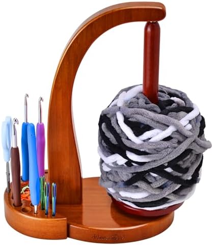 ULOI Yarn Holder for Crocheting, Magnetic Crochet Yarn Holder with Spinner