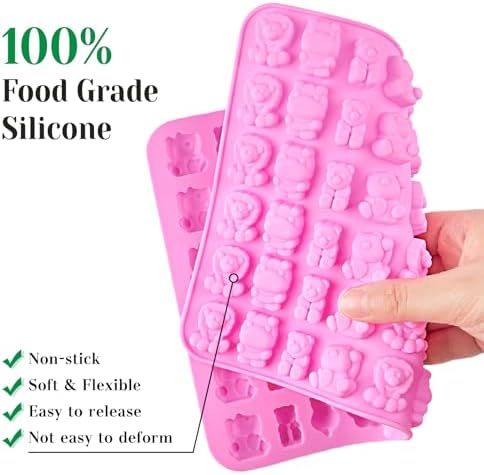 Mini Gummy Candy Silicone Molds Set, 6 Pcs
