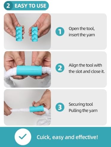 Chunky Yarn Fluffer Tool — Professional Yarn Fluffing and Restoring Tool, Suitable for Chunky Yarn and Chenille Yarn; an Essential Accessory for Hand Knitting and Crochet Blankets, Deep Blue