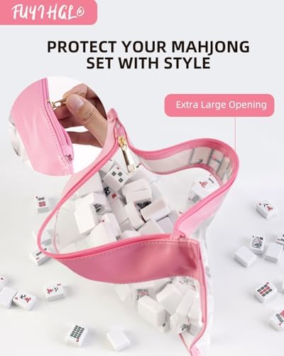 Empty American Mahjong Tiles Bag with Zipper - Up to 166 Tiles