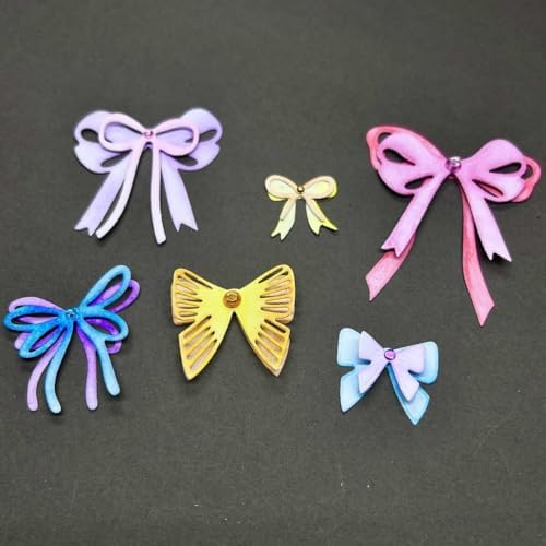 Cutting Dies Metal Stencils Scrapbooking Tools DIY Embossing Template for Paper Card Making Album Arts Crafts Supplies (Bow Tie Set-12.4x10.2cm)