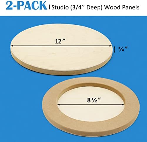 Falling in Art 2 Pack 12'' Unfinished Round Birch Wood Panels