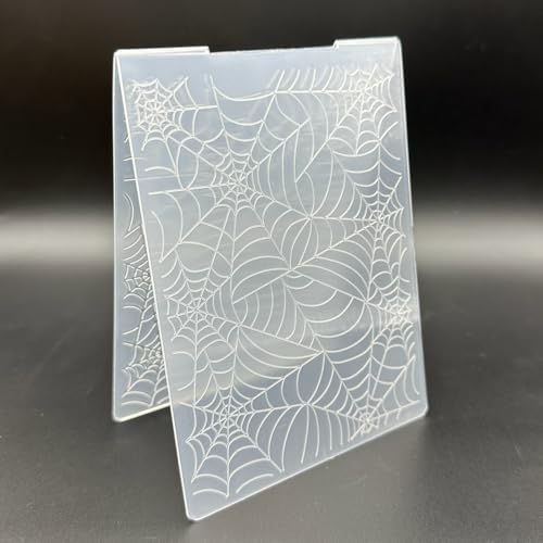 3D Plastic Embossing Folder Template Spider Web Texture A6 Size for Card Making DIY Scrapbooking Paper Crafting Handmade Crafts Scrapbooking Arts Supplies Scrapbook Decor