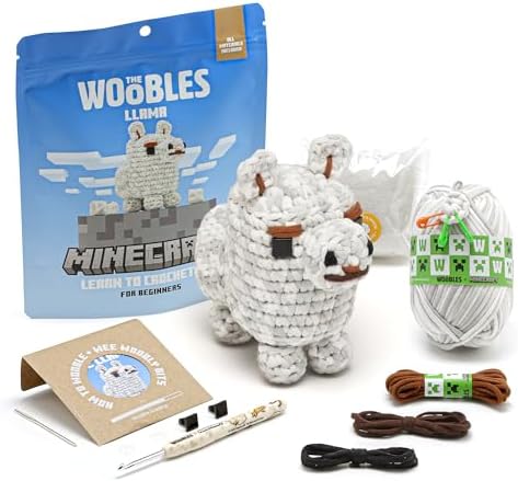 The Woobles Minecraft Crochet Kit for Beginners (Llama)