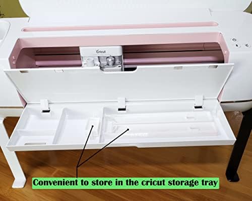 Extension Tray Compatible with Cricut Maker 4 / Maker3 / Maker and Explore Air 4 / Air 3 / Air 2 / Air, Cutting Mat Extender Support for Maker and Explore Air Series (White)