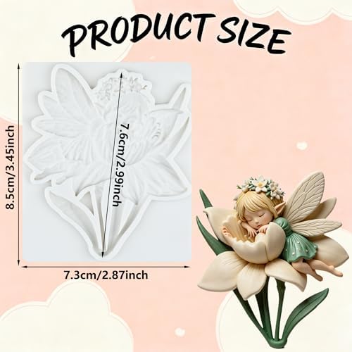 Flower Fairy Polymer Clay Mold Butterfly Fairy Flower Silicone Mold