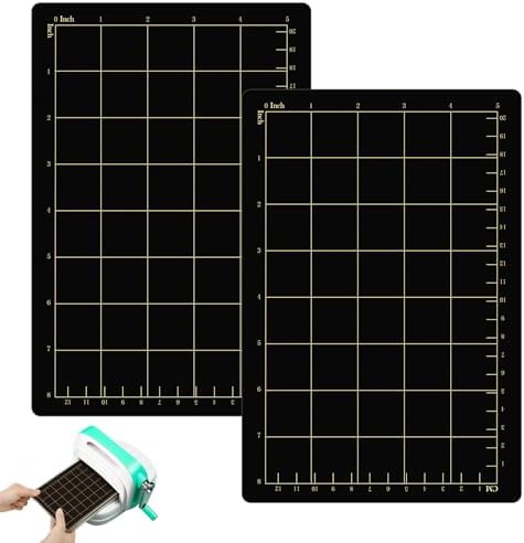 Copkim 2 Pcs 9''L 6''W Magnetic Cutting Shim Grid Magnetic Shim Embossing Machine Die Pads Black Sheet Die Cutting Machine Accessories