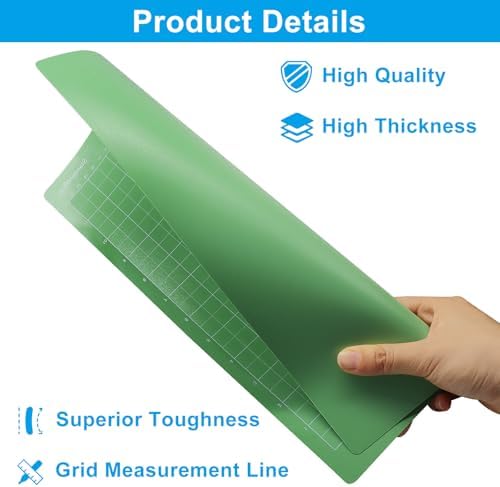 BokWin Cutting Mat, Green, 12x8.5 Inch, 3-Pack