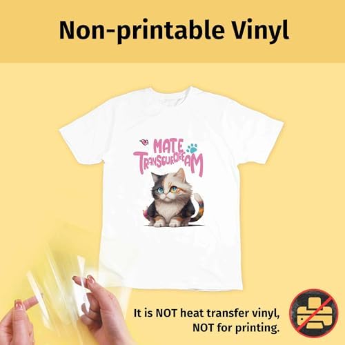 TransOurDream Heat Transfer Mask & Iron on Tape(20 Sheets, 8.5x11") - Iron-On Clear Positioning Film for Light Transfer Paper & Printable HTV on Shirts