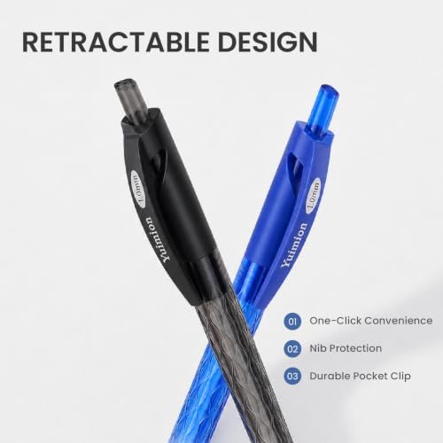 50 Bulk Pens, 1.0mm Medium Point Ballpoint 20 Black 15 Red 15 Blue