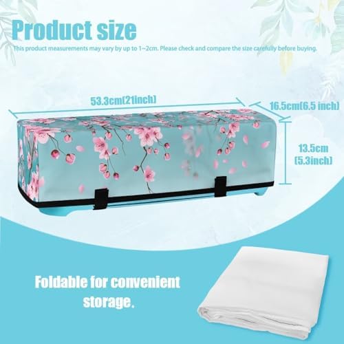 Binienty Pink Plum Blossom Cutting Machine Dust-Proof Bag Craft Tool Organizer Washable with 3 Pockets Portable Cutting Machine Dust Cover Fashion Home Accessory