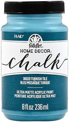 FolkArt 36020 Home Decor Chalk Furniture & Craft Paint in Assorted Colors, 8 ounce, Turkish Tile