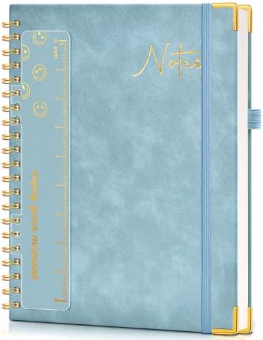 Blank Spiral Notebook Journal 8.5” x 11”, A4 Large Hardcover Sketch Book for Women Men, 100 GSM Blank Paper Drawing Notebook, Spiral Bound Sketchbook for Sketching School Work Note Taking, Blue