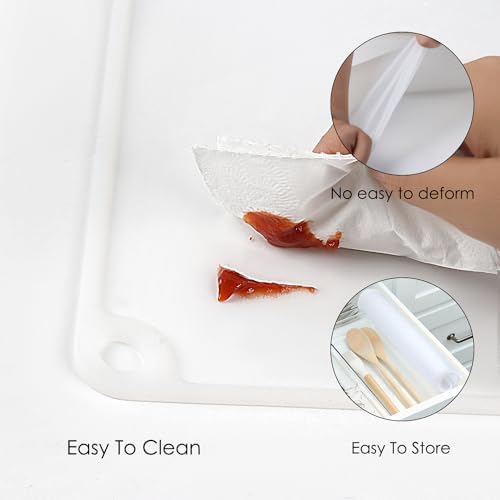 Standard Translucent Baking Mats for Kitchen Counter-Food Grade Kids Dinner Table Placemat Craft Mat Non-Slip Countertop Protector Mat with Raised Edges for Air Fryer(1Pack 23.6'' x 15.7'')