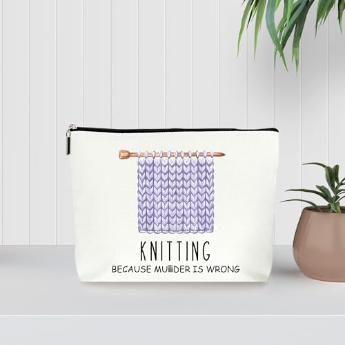 Knitting Makeup Bag, Knitting Crochet (010)