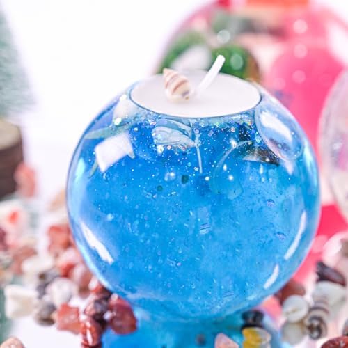 Tealight Candle Holder Resin Mold, 2 Pack Sphere Candlestick Mold