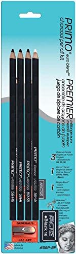 General Pencil 59P-BP Primo Euro Blend Charcoal Pencils,Multicolor