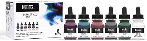 Liquitex Professional Acrylic Ink, 1-oz, Muted Collection, Set of 6