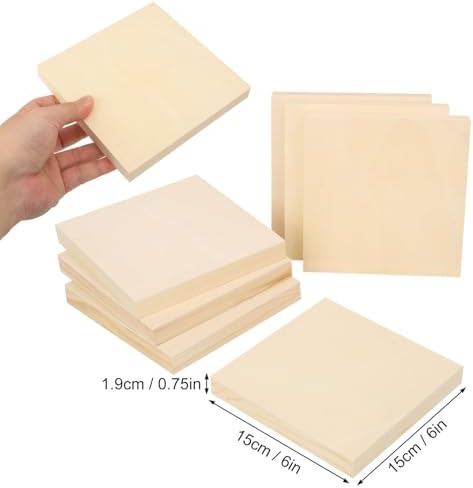 30 Pack 5.75 x 5.75 Square Wood Panel Boards - Unfinished Wood Canvas Boards for Painting, Square Wooden Panels for Painting Canvas, DIY Projects, Acrylic and Oil Painting