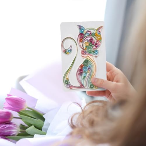 WEBEEDY 20 Sets Paper Quilling Kits for Beginners DIY Lovely Animal Quilling Card Making Kits with 36 Colors Strips, 20 Cards, Paper Quilling Tools and Supplies Home Room Wall Art Decor Creative Gift