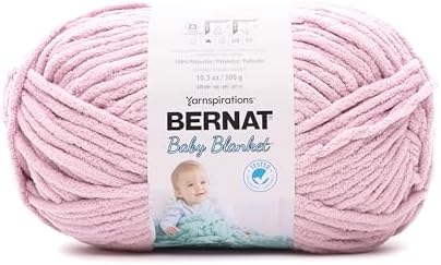 Bernat Baby Blanket Yarn for Crocheting Soft, Baby Pink