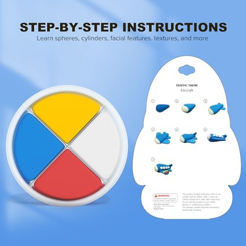 Aestd-ST Air Dry Clay Kit -Traffic Theme, Modeling Clay for Kids