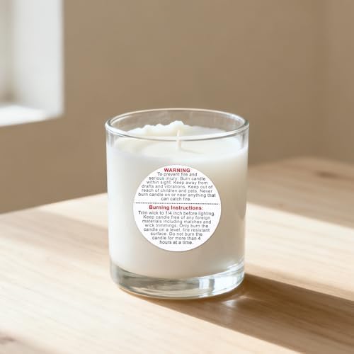 500pcs Candle Warning Labels, 2.5cm/0.98in Candle Jar Container Wax Melt Stickers Safety Stickers Accessories for DIY Making Candles