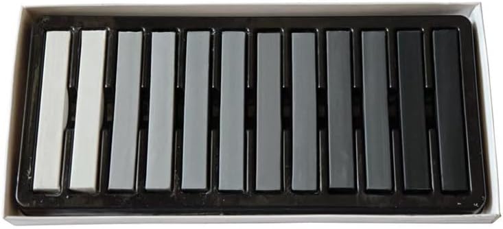 Gallery Pastel for Sketch Grey Tone, 12 Pieces Soft Pastel Sticks Set