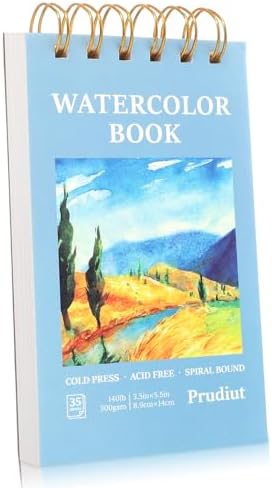 35 Sheets Watercolor Paper Pad 3.5 x 5.5 in, 140 Lb Cold Press