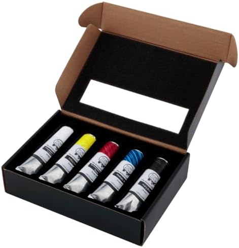 Tusc & Pine Artist Oil Paint - 40 ml Set of 5 - Mixing Colors - Non-Yellowing, Rich & Creamy Consistency, Maximum Pigment Load, Small Batch Milled Oil Paints Developed for Professional Artists