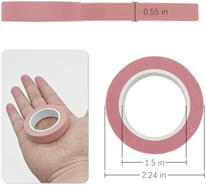 UMETDO 8PCS Colored Masking Tape - Pink Painters Tape, Tape for Kids Art Supplies, Great for Crafts, Labeling, DIY Decorative, 1/2 Inch Colored Tape Rolls- Tiny Size