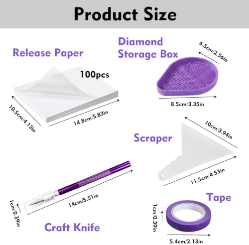 FANGZH Diamond Painting Accessories Kit: 5-in-1 Diamond Art Tools