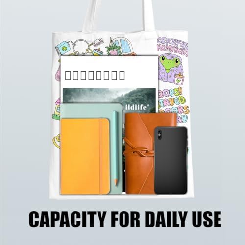Canvas Tote Bag Gifts for Women Music Dance Sewing Lovers, Double-Sided Print Bags