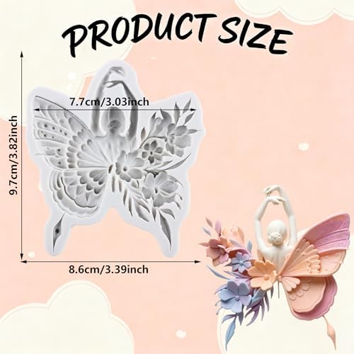 Butterfly Fairy Polymer Clay Molds Flower Fairy Silicone Mold