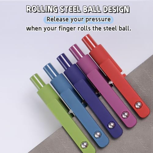 UIXJODO Gel Pens, 10 Pcs 0.5mm Black Ink Pens Fine Point Smooth Writing Pens with Silicone Grip, High-End Series Metal Clip Retractable Pens for Journaling Note Taking (10 Pcs Vintage)