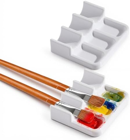 2Pcs Paint Brush Holder, 6 Slots Brush Organizer for Artists