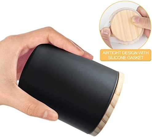 SHOWIN Thick Candle Jars for Making Candles 20 Pcs, 7 OZ Empty Jars with Wood Lids for Candle Making, Sample Container, Matte Black