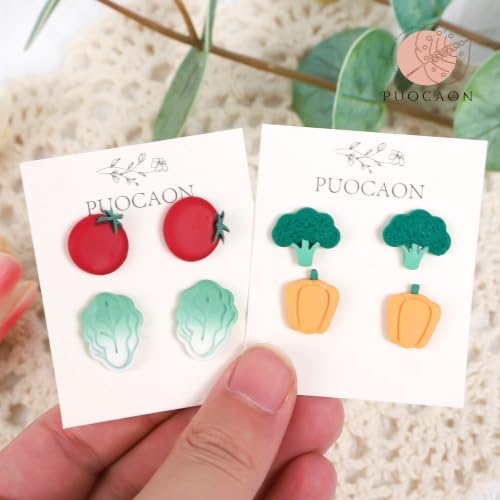 Puocaon Small Vegetable Polymer Clay Cutters for Jewelry Earrings Making