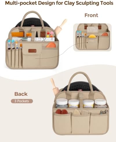 Pottery Tool Organizer Bag, Art Supply Studio Bag, Clay Tool Storage Caddy