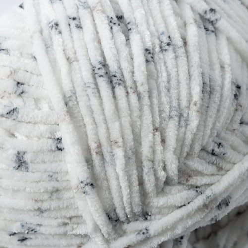 Loops & Threads Skinny Chenille Multi Yarn - Yarn for Knitting, Crochet, Weaving, and Arts & Crafts - Panda Multi, Polyester, 7.7 oz