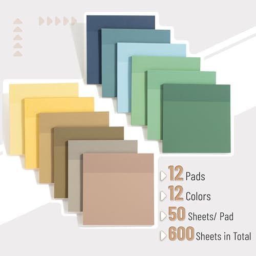 Mr. Pen- Transparent Sticky Notes, 3" x 3", 12 Pads, 600 Sheets | See Through Self-Adhesive Notes for Bible Journaling and Studying, Water-Resistant, Easy to Peel, Clean Removal