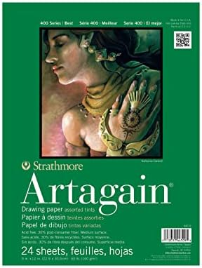 Strathmore - 445-9 Paper 400 Series Artagain Pad, 9"x12", Assorted