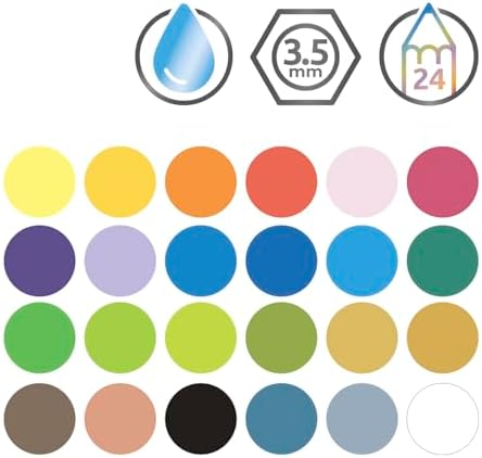 Derwent Colored Pencils, WaterColour, Water Color Pencils, Drawing, Art, Metal Tin, 24 Count (32883)