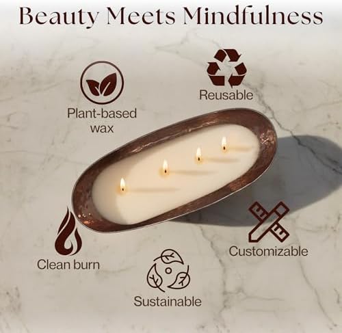 LILY LADUE Sand Candle Kit - 1Lb/16Oz Pearled Candles Sand and Wicks (24) with Copper Holder, Unscented Aroma Beads, Reusable Pearled Candle Wax for DIY Home Kit, Powder Beads Refill Available