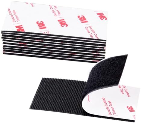 Hook and Loop Tape 2in x 4in x 10 Pairs, Heavy Duty Adhesion Strip