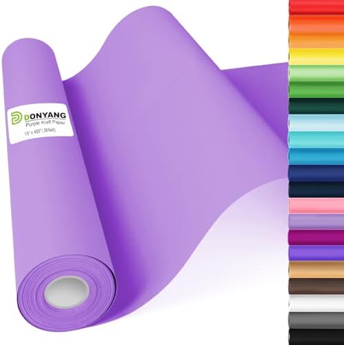 Purple Wrapping Paper, 15"x450" Art Craft Decorative Bulletin Board Paper