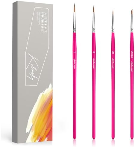 Kolinsky Sable Brushes, Golden Maple Miniature Paint Brushes Professional Artist Brush Set, Fine Detail Paint Brushes for Model Figures, Watercolor, Acrylic and Miniature Painting