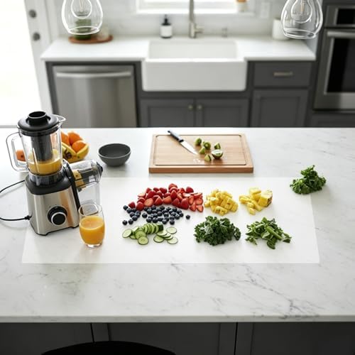 Extra Large Silicone Mat, Food-Grade Flexible Silicone Table Mats for Kids Non-Slip Placemat Waterproof Heat Insulation Countertop Protector Pastry Mat Silicone Pad, 31.5''x17'' Transparent