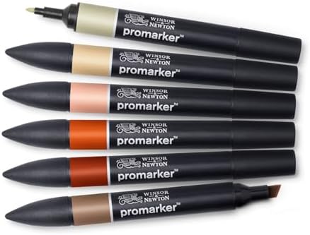 Winsor & Newton ProMarker Set, 6 Count, Earth Tones
